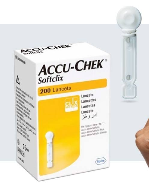 Accu-chek softflix glucometer 200 lancets qphealthcare store