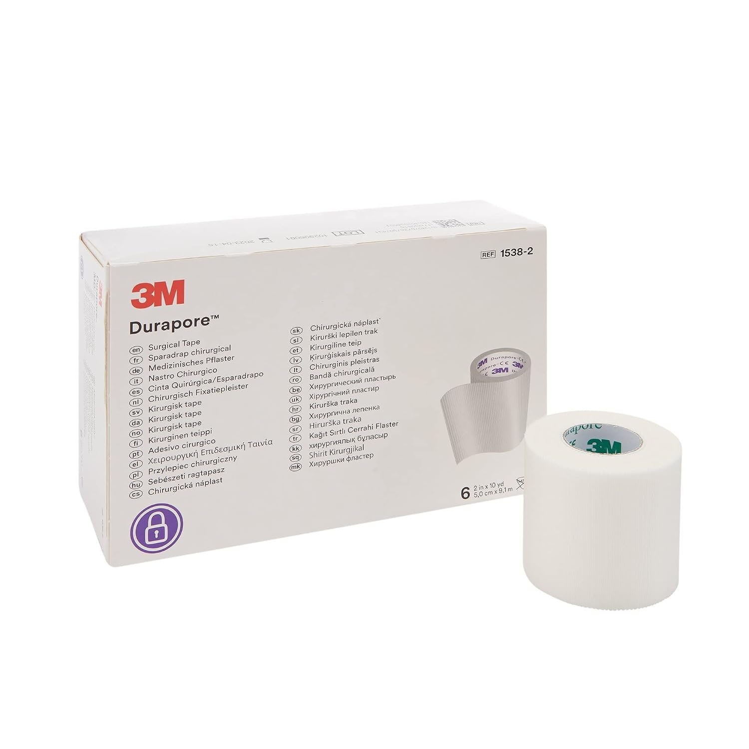 Durapore Surgical Tape 2 inch x 10 yards (Model 1538-2)- 6 rolls per box qphealthcare store
